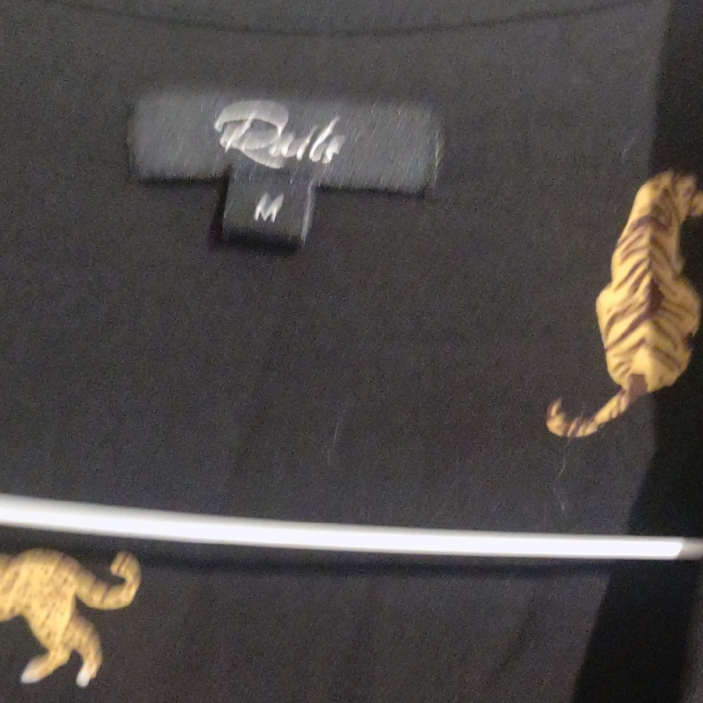 Rails Black Top with Gold Tiger Print - Picture 3 of 5